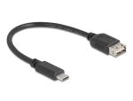 DELOCK USB 2.0 Kabel USB Typ-C St zu USB Typ-A Buchse 0,2
