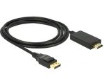 DeLOCK 85317 Videokabel-Adapter 2 m DisplayPort HDMI Schwarz