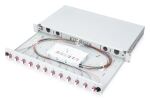Digitus LWL Spleißbox, 1HE, bestückt, 12x LC DX, OM4