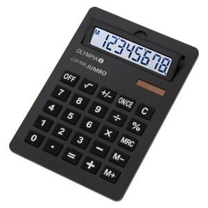 Olympia LCD 908 Jumbo Taschenrechner Desktop Display-Rechner Schwarz