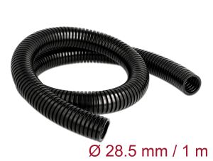 DELOCK Kabelschutzschlauch 1 m x 28,5 mm schwarz
