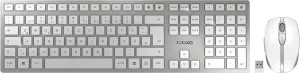 CHERRY DW 9100 SLIM Tastatur Maus enthalten Universal RF Wireless + Bluetooth QWERTZ Deutsch Silber