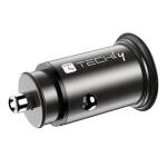 Techly IUSB2-CAR5-AC38W Ladegerät für Mobilgeräte Universal Schwarz Zigarettenanzünder Schnellladung Auto