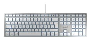 CHERRY KC 6000 SLIM für MAC Kabelgebundene Tastatur, Silber/ Weiß, USB (QWERTZ - DE)