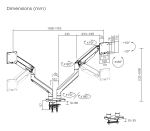 Digitus Dual Monitorhalterung, 2x 45", 2x 20 kg