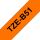 Brother TZE-B51 Etiketten erstellendes Band Schwarz auf leuchtend Orange