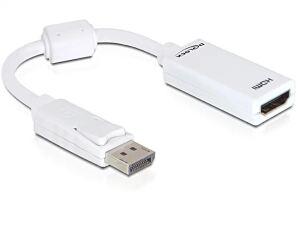 DeLOCK 61767 Videokabel-Adapter 0,125 m DisplayPort HDMI Typ A (Standard) Weiß