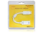 DeLOCK 61767 Videokabel-Adapter 0,125 m DisplayPort HDMI Typ A (Standard) Weiß