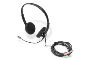 Digitus On Ear Office Headset mit Geräuschreduzierung, 3,5 mm Stereo