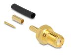 DELOCK RP-SMA Bu. zum Crimpen RG-174/RG-316 schrumpfschlauch