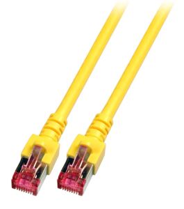 EFB Elektronik RJ45 Patchkabel S/FTP, Cat.6, LSZH, 0.15m, gelb Netzwerkkabel 0,15 m Cat6 S/FTP (S-STP)