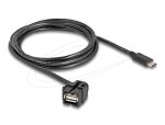 DeLOCK Keystone Modul USB 2.0 A Buchse zu USB Type-C Stecker 250° mit Kabel 1,5 m