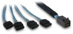 Inter-Tech SFF-8643 - 4x SATA/SAS 0,7 m 12 Gbit/s Blau