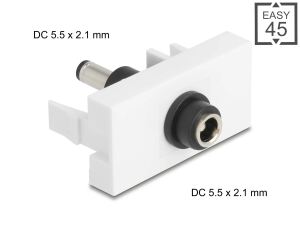 DELOCK Easy 45 Modul DC 5,5x2,1mm Buchse zu DC 5,5 x 2,1mm