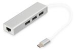 Digitus USB Typ C™ 3-Port Hub + Gigabit Ethernet