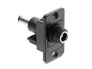DELOCK Panel Mount DC 5,5x2,1mm Bu. zu DC 5,5x2,1mm stecker