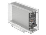 DeLOCK Externes Dual Gehäuse für 2 x 3.5″ SATA HDD mit USB Type-C Buchse transparent - werkzeugfrei