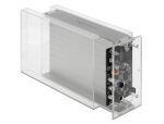 DeLOCK Externes Dual Gehäuse für 2 x 3.5″ SATA HDD mit USB Type-C Buchse transparent - werkzeugfrei