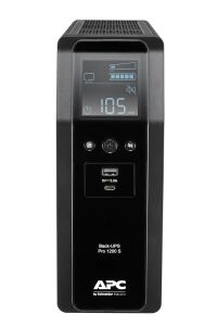 APC Back-UPS Pro 1200S, 1200 VA, 230 V, Sinuswelle, AVR, LCD, 8 IEC Ausgänge (2 mit Überspannungsschutz)