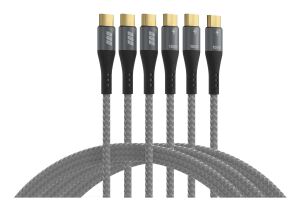 EFB Elektronik USB-CC-00007 USB Kabel USB 2.0 USB C 0,48 Gbit/s 100 W Schwarz, Grau