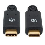 Manhattan USB 3.1 Typ C Gen1-Kabel, Typ C-Stecker auf Typ C-Stecker, 5 Gbit/s, 2 m, schwarz