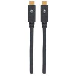Manhattan USB 3.1 Typ C Gen1-Kabel, Typ C-Stecker auf Typ C-Stecker, 5 Gbit/s, 2 m, schwarz
