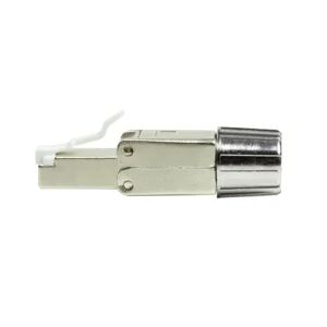 LogiLink MP0080 - CAT.8.1 feldkonfektionierbarer RJ45 Stecker Grau, Edelstahl