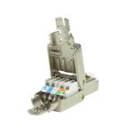 LogiLink MP0080 - CAT.8.1 feldkonfektionierbarer RJ45 Stecker Grau, Edelstahl