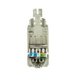 LogiLink MP0080 - CAT.8.1 feldkonfektionierbarer RJ45 Stecker Grau, Edelstahl