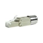LogiLink MP0080 - CAT.8.1 feldkonfektionierbarer RJ45 Stecker Grau, Edelstahl