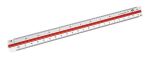 Wedo 52 55001 Lineal 300 mm Kunststoff Rot, Weiß 1...