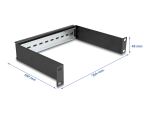 DELOCK 10" Hutschienenpanel 1 HE schwarz