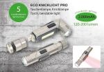 TROIKA ECO KNICKLICHT PRO Grau Magnetische Befestigung Taschenlampe COB LED