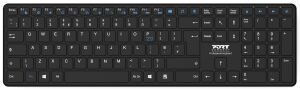 Port Designs 900903-R-DE Tastatur Haus Bluetooth QWERTZ Deutsch Schwarz