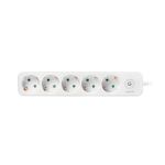 LogiLink LPS246 Verlängerungskabel 1,5 m 5 AC-Ausgänge Drinnen Weiß