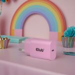 CLUB3D CAC-3021 Ladegerät für Mobilgeräte Smartphone, Universal Pink AC Schnellladung Drinnen