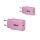 CLUB3D CAC-3021 Ladegerät für Mobilgeräte Smartphone, Universal Pink AC Schnellladung Drinnen