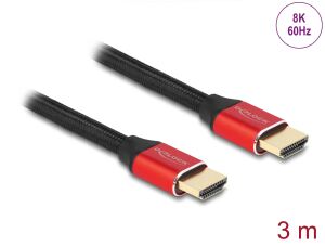 DELOCK Ultra High Speed HDMI Kabel 48 Gbps 8K 60 Hz rot 3m