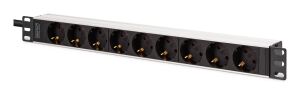 Digitus DN-95440 Stromverteilereinheit (PDU) 9 AC-Ausgänge 1U Schwarz, Silber