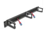DELOCK 19" Kabelmanagement Bürstenleiste 3 Bügel 1 HE schw.