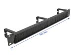DELOCK 19" Kabelmanagement Bürstenleiste 3 Bügel 1 HE schw.