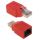 DeLOCK RJ45 Crossover Adapter male - female RJ45 M/F Rot