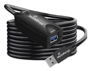 MediaRange MRCS242 USB Kabel USB 3.2 Gen 1 (3.1 Gen 1) 5 m USB A 5 Gbit/s Schwarz