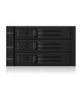 ICY BOX IB-563SSK, Backplane, 3x 3,5" SAS/SATA (I/II/III) HDD in 2x 5,25" Einschübe, Hot Swap, trägerloser HDD Einbau, Lüfter