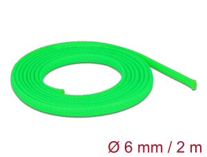 DELOCK Geflechtschlauch dehnbar 2 m x 6 mm grün