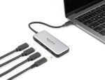 DeLOCK USB 10 Gbps USB Type-C Hub mit 4 x USB Type-C Buchse und PD 85 Watt