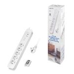 LogiLink LPS402 Verlängerungskabel 1,5 m 5 AC-Ausgänge Drinnen Weiß