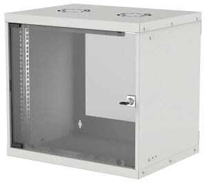 Intellinet 19" Wandverteiler, Basic Line, 9 HE, 487 (H) x 540 (B) x 560 (T) mm, Flatpack, Schutzklasse IP20, grau