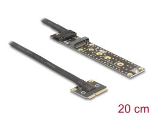 DELOCK Adapter Mini PCIe St > M.2 Key M Bu mit Kabel 20cm