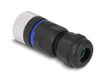 DeLOCK M12 Steckverbinder A-kodiert 5 Pin Buchse zur Montage mit Schraubanschluss